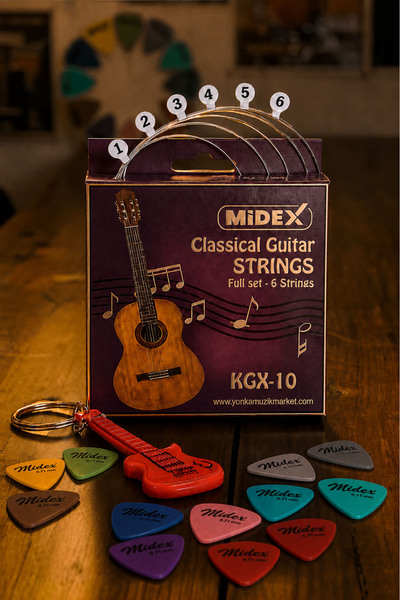 Midex Kgx-10 klasik Gitar Teli Takımı Ve Pena seti