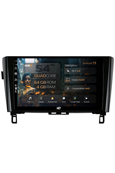 HUB64 Navigatie Android Nissan Qashqai / X-Trail (2013+), 10.1 inch, 4GB RAM,...