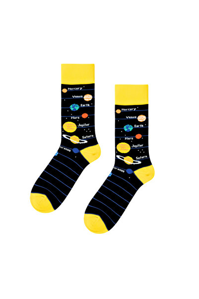 CARNAVAL SOCKS 5'li Gezegenler Desenli Tasarımlı Renkli Çorap