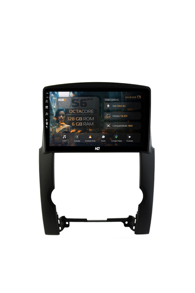 HUB64 Navigație Android Kia Sorento (2009-2013), 10.1 inch, 6GB RAM, CarPlay ...