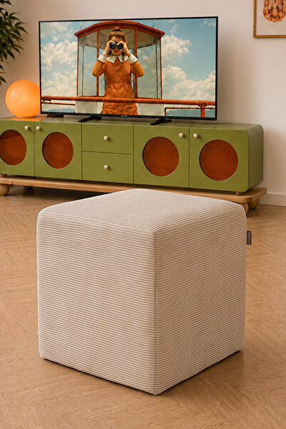 Homedius Çok Amaçlı Puf Qube Fitilli 40x40x40