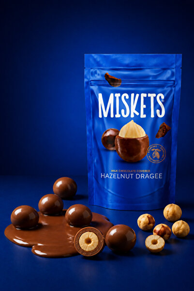 Miskets Fındıklı Sütlü Çikolata Kaplamalı Draje 70 gr