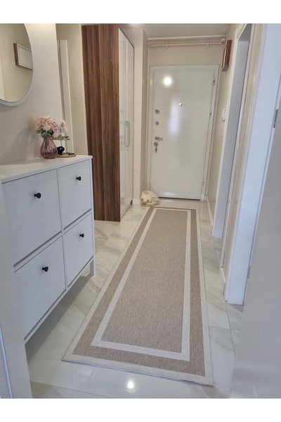 NevMahall Sisal Bukleli Halı Leke Tutmaz Kaymaz Taban Mutfak Koridor Salon Ha...
