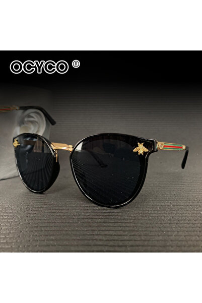 Choice black OCYCO 2024 Luxury Bee Fashion Cat Eye For Women Sunglasses Men S...
