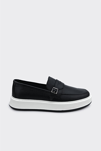 derinet Comfort Taban Hakiki Deri Tokalı Erkek Loafer