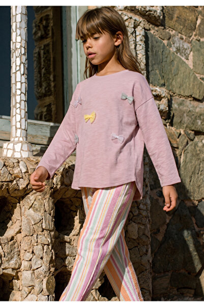 Cigit Set tricou și pantaloni oversize, cu dungi, violet portocaliu, pentru 2...