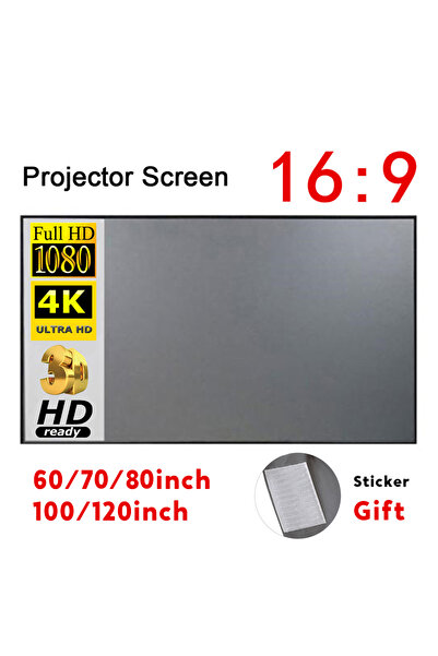 Choice Size 3 Portable Projector Screen Simple Curtain Anti-Light 60/70/80/10...