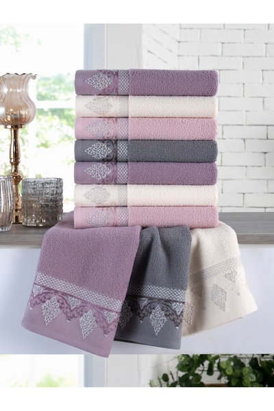 BİNNUR HOME Alia Soft 50x90 Cm 10'lu El Ve Yüz Havlu Set