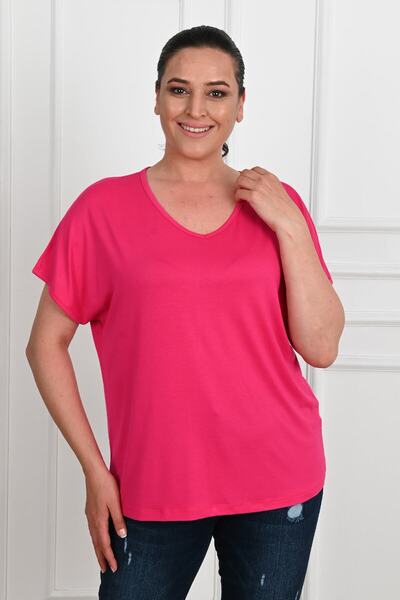 Koza Butik Γυναικείο T-shirt με λαιμόκοψη σε μέγεθος 1486-23