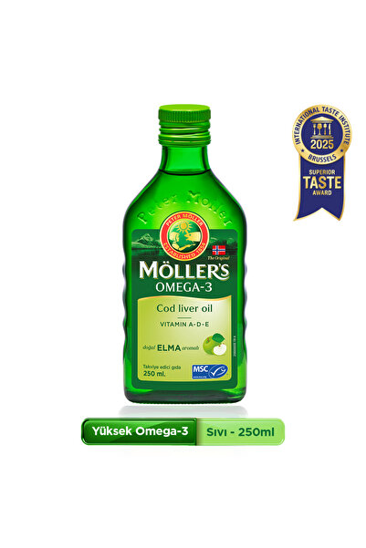 Möller's Mollers Omega 3 Doğal Elma Aromalı Balık Yağı 250 ml