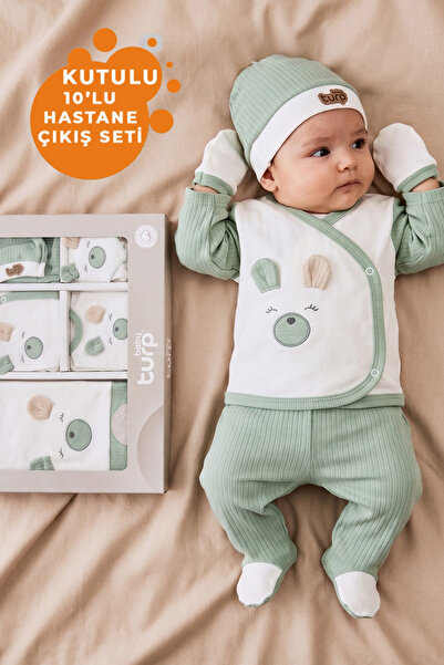 TURP BABY طقم تورب للأطفال من الجنسين مكون من 10 قطع مطرزة بتصميم الكوالا مع ...