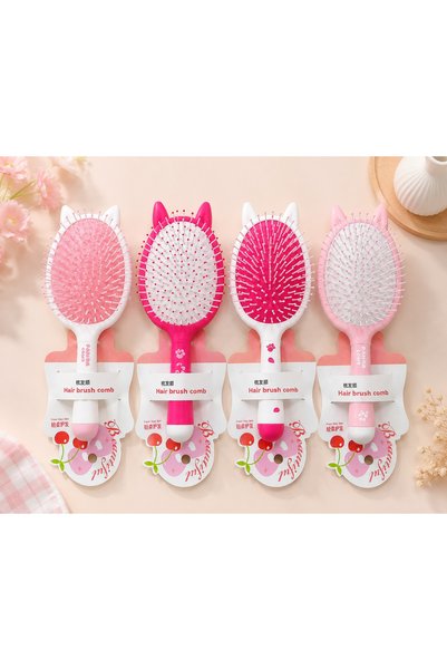 ÇEMİ 4-Piece Advantage Pack - Classic Paddle Hair Brush Set - Volumizing & Detangling Massage Effect Comb Set