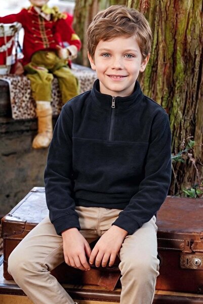 Fulla Moda Half Zipper Fleece Boys' Sweatshirt