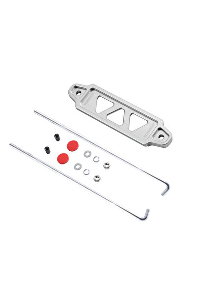 choice2 Silver Aluminum Billet Car Battery Tie Down Fasten Bracket Holder Bra...