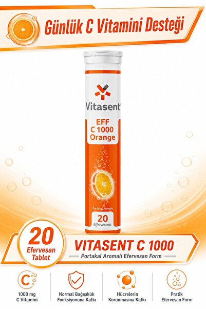 VİTASENT Vitasent Efervesan C 1000 Mg 20 Tablet