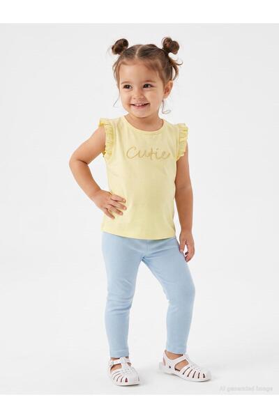 Civil Girls Cutie Embroidered Set for 6-9 Years - Yellow