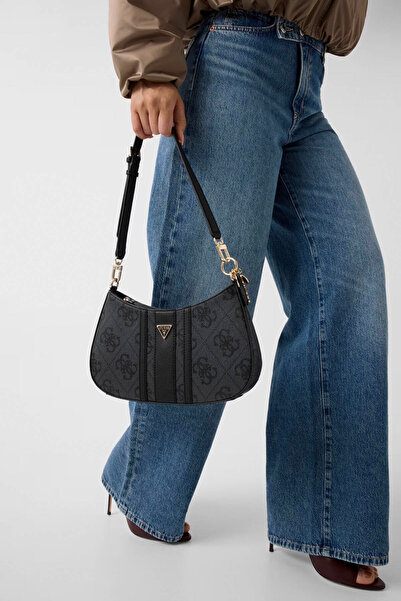 Guess Noelle Iı Top Zıp Antrasit Kadın Omuz Çantası HWSS9672180-CLO