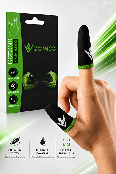 ZOİNCO E-spor Mobil Oyun Parmak Eldivenleri Ultra Iletken Karbon Fiber Kumaş ...