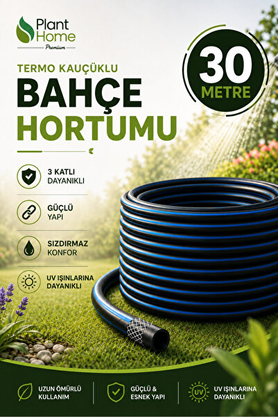 plant-home Furtun de grădină din cauciuc termorezistent, 30 de metri, furtun ...