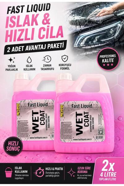 Fast Liquid Seramik Etkili Hızlı Cila | Islak ve Kuru Kullanım Wet Coat 4 LT ...
