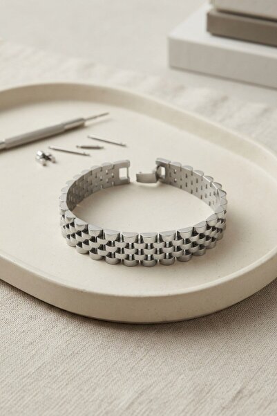 Inure Jewelry 316L Steel Jubilee Cord Model Silver Color Men's Bracelet
