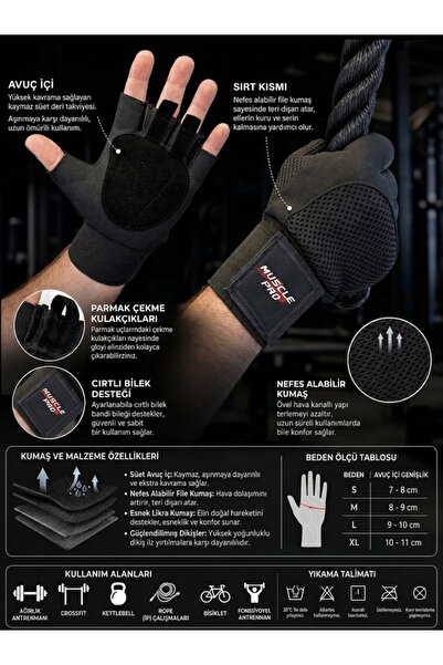 Generic Brand Gloves leather with wristband