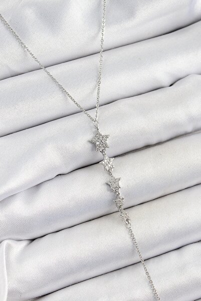 Inure Jewelry Brass Zircon Stone Row Star Figure Y Model Silver Color Women's...