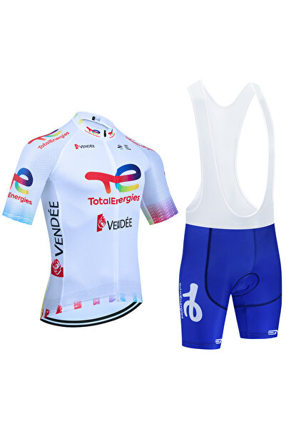 Choice4 M WHITE New UAE Cycling Jersey White TOTAL Team Bike Jersey Shorts Se...