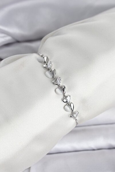 Inure Jewelry Silver Color Zircon Stone Row Drop Model Women's Bracelet with ...