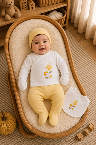 Bebitof Children's Hospital Release Floral Patterned 5-Piece Newborn Hospital...