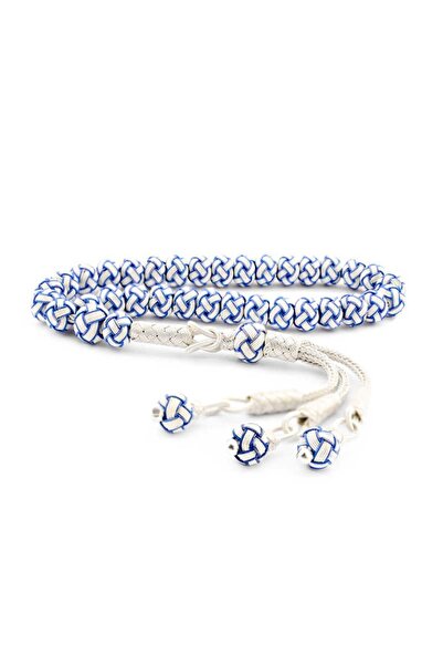 Inure Jewelry Silver Blue White Kazaziye Rosary