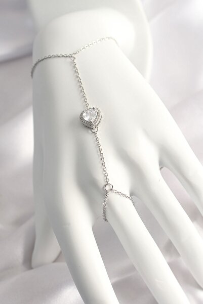 Inure Jewelry 316L Steel Silver Color Heart Model Chamferan