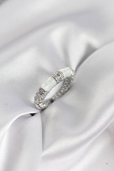 Inure Jewelry Zircon Stone Bone Model Silver Color Women's Ring