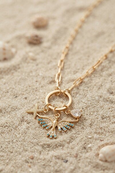 Inure Jewelry Gold Color Paperclip Chain Phoenix Model Women's Necklace