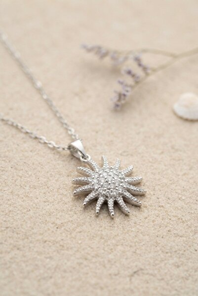 Inure Jewelry 316L Steel Chain Silver Color Sun Model Necklace