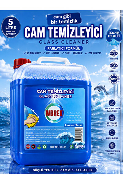 WBREX Profesyonel Cam Temizleyici 5 Lt Ekonomik Boy