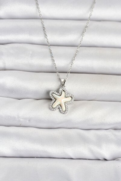 Inure Jewelry 316L Steel Chain Silver Color Sea Star Model Women's Necklace