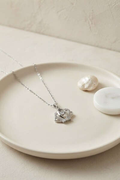 Inure Jewelry 316L Steel Chain Silver Color Crown Model Necklace