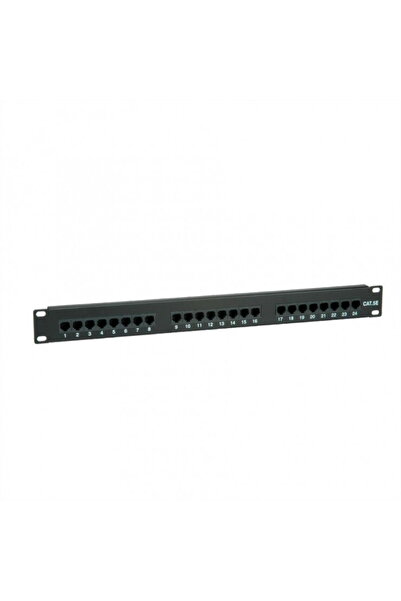 VALUE Patch Panel UTP Cat.5e 24 porturi, negru, 26.99.0349