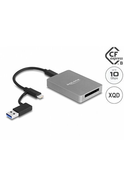 DELOCK Cititor de carduri USB 3.2 tip C pentru CFexpress/XQD, 91008