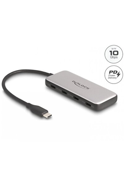 DELOCK HUB USB tip C 3.2 Gen2 cu 4 x USB tip C + PD 85W, 64261