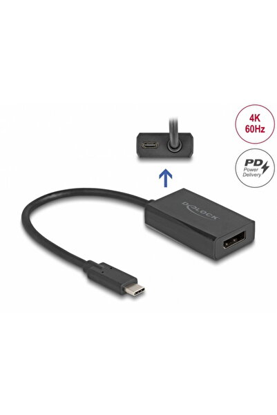 DELOCK Adaptor Displayport la USB tip C (DP Alt Mode) 4K60Hz PD 85W M-T, 61059