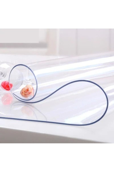 BALBAN TİCARET 1.5 Mm, Transparent PVC Table, Table Cover Protector, Table Pad, Protective Mica, Acetate Oilcloth