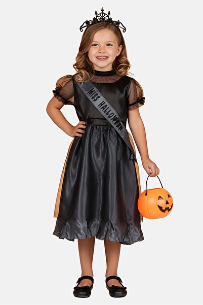 Yalla Toys Kids Girl Zombie Prom Queen Costume, Black