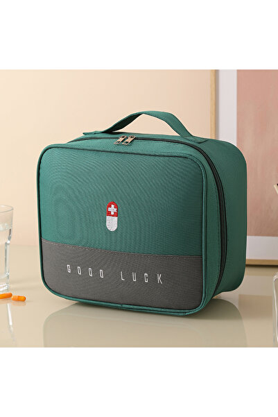 Choice7 large green Portable medicine bags, emergency school health kits, man...