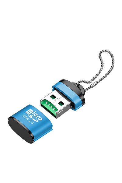 Choice1 قارئ بطاقات NNBILI USB Micro SD/TF باللون الأزرق، قارئ بطاقات ذاكرة U...