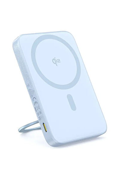 Baseus Baterie externa PicoGo Qi2 Magnetic 5000mAh, 20W, cu cablu USB-C 30cm ...