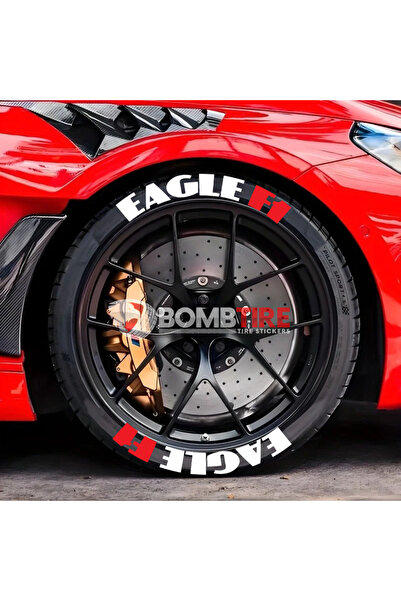 komauto 3D Tire Lettering White Eagle F1 4 Pieces 2.5 cm (Made in Usa)