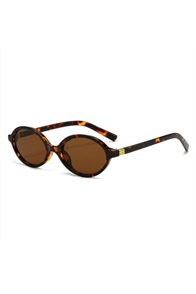 Choice Coffee Vintage Oval Sunglasses NEW Women Luxury Brand Designer Small O...