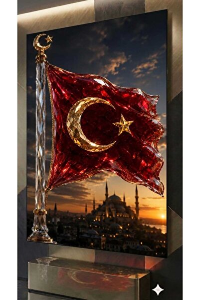 Elmas Dizayn 4MM TeMPERLİ UV BASKI KIRILIMAZ CAM TABLO EV OFİS DUVAR DEKOR Lu...